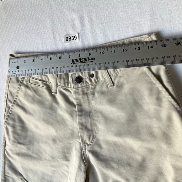 Devil-dog Men’s Solid Flat Front Casual Shorts size 30 W, Natural Tan - Picture 2 of 7